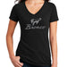 Ladies Ford Bronco Script V - Neck - Black - Detroit Shirt CompanyDSC - FordT-Shirts (Apparel)