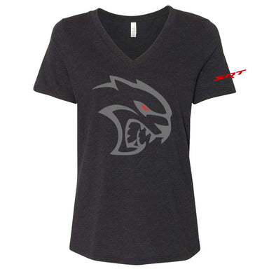 Ladies Dodge SRT Hellcat REDEYE - Heather Black - Detroit Shirt CompanyFCA - DodgeT-Shirts (Apparel)