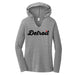 Ladies Detroit Heart Long Sleeve Hooded T-shirt - Heather Grey - Detroit Shirt CompanyDetroit Shirt CompanyT-Shirts (Apparel)