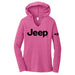 Ladies Jeep® Text Triblend Hooded Pullover - Bright Pink Heather - Detroit Shirt CompanyFCA - JeepHoodies (Apparel)