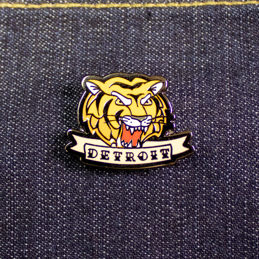 Enamel Pin - Detroit Tiger Tattoo
