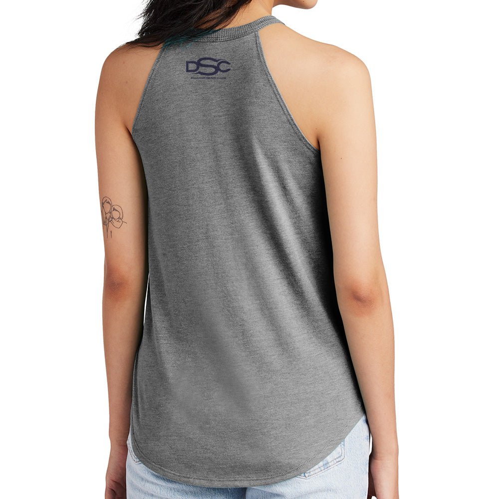 Ladies Jeep® Flag Grille Rocker Tank Top - Grey Triblend - Detroit Shirt CompanyFCA - JeepT-Shirts (Apparel)