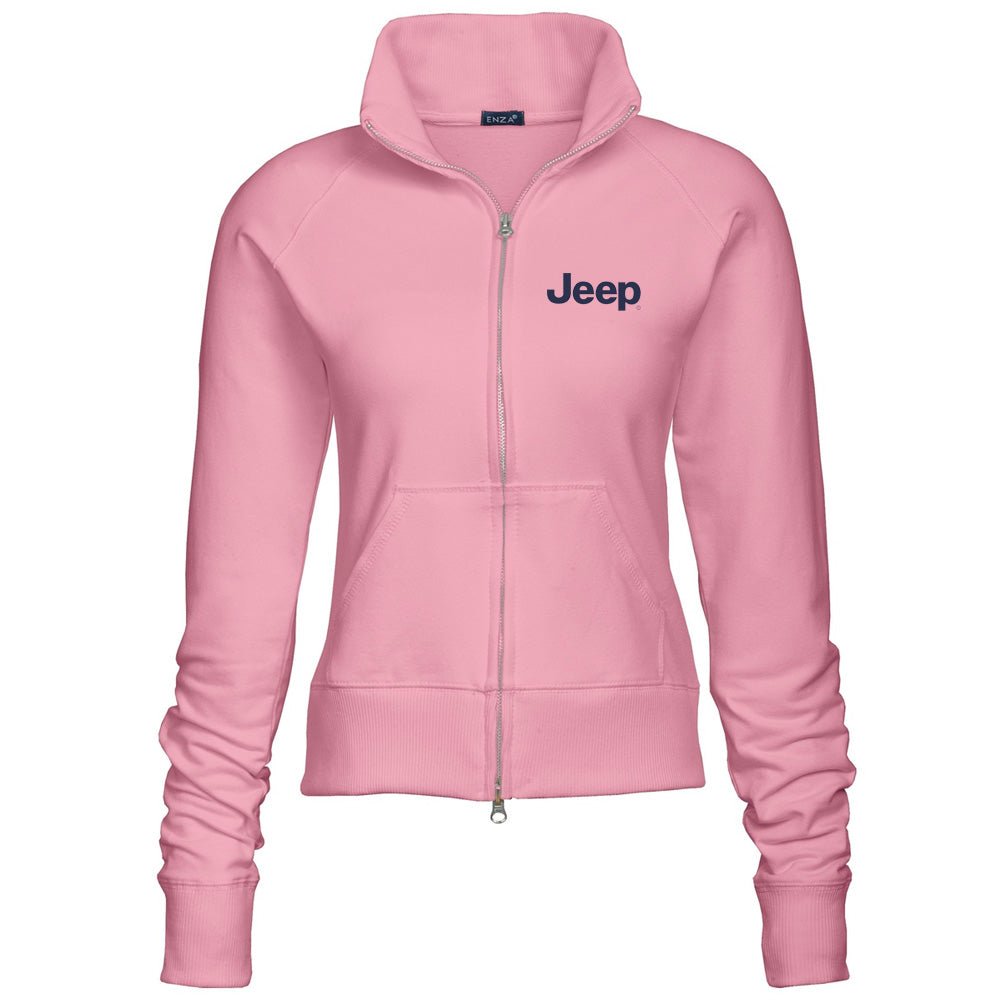 Ladies Jeep® Text Fleece Jacket - Multiple Colors - Detroit Shirt CompanyFCA - JeepT-Shirts (Apparel)