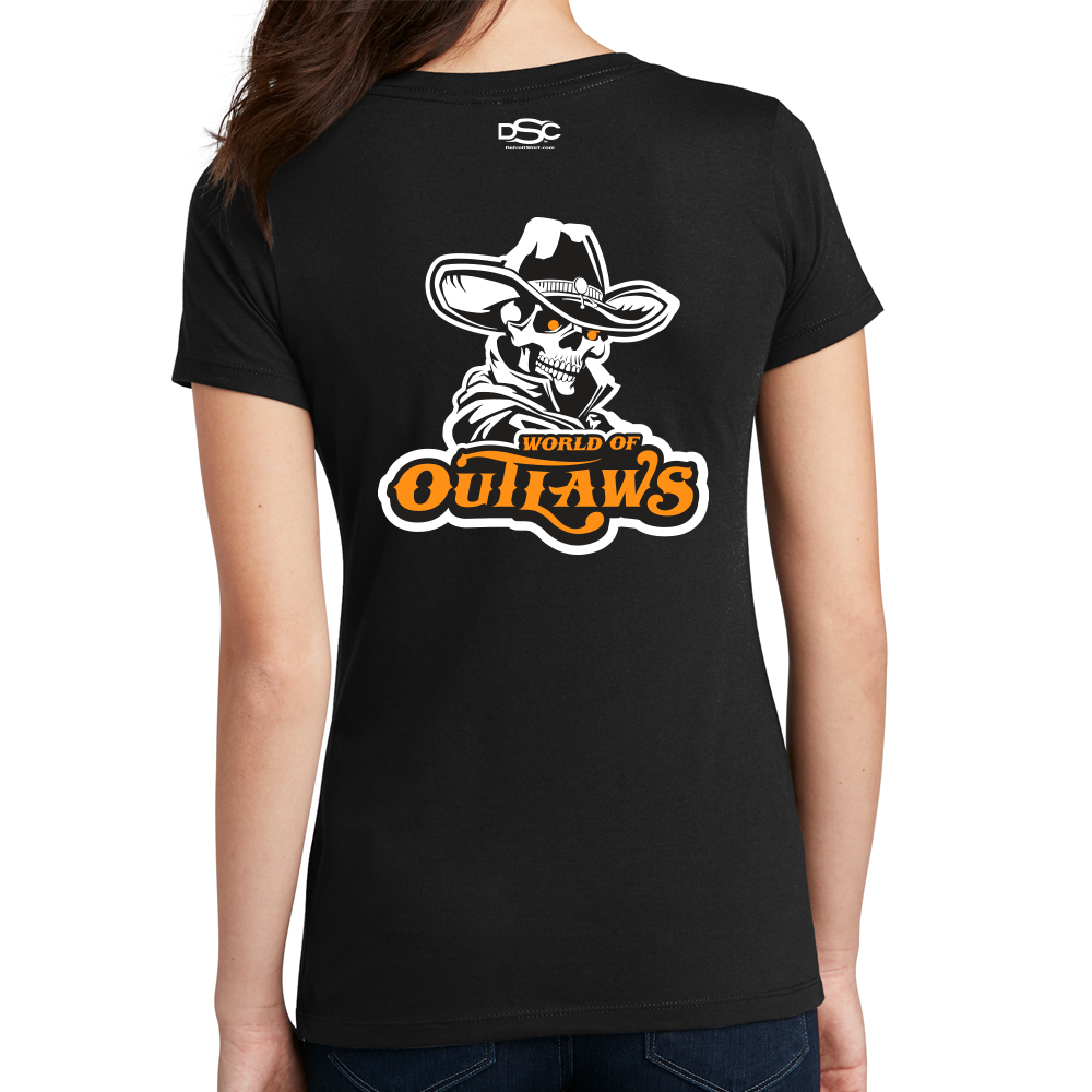 Ladies V-Neck - World Of Outlaws Easton