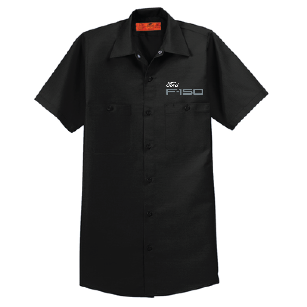 Mens Ford Vintage F-150 Mechanic Shirt-Black