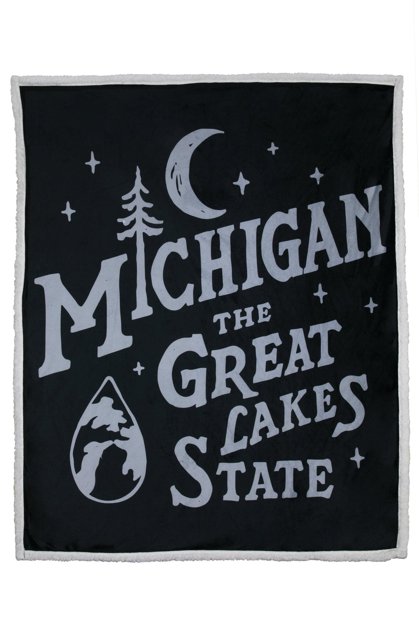 Michigan Vintage Font Sherpa Blanket - Detroit Shirt CompanyDetroit Shirt CompanyOther Accessories