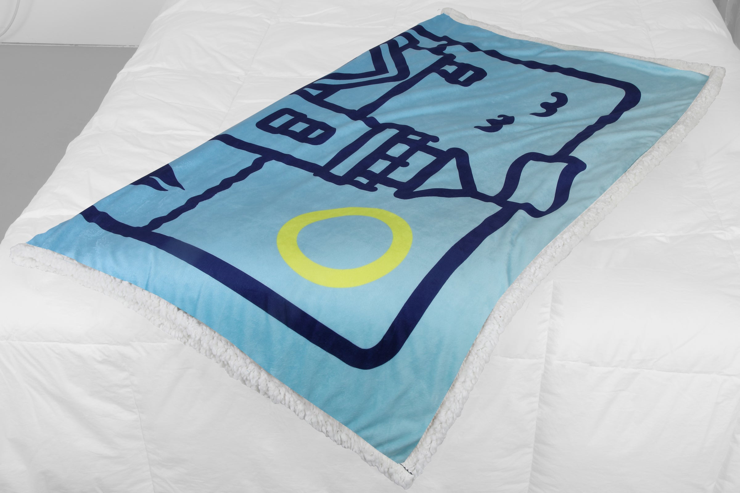 Michigan Lighthouse Sherpa Blanket