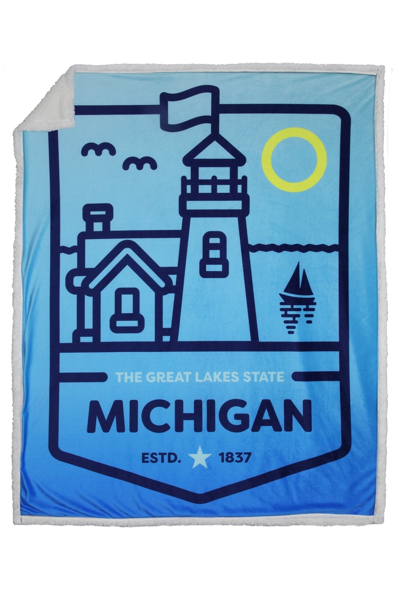 Michigan Lighthouse Sherpa Blanket - Detroit Shirt CompanyDetroit Shirt CompanyOther Accessories