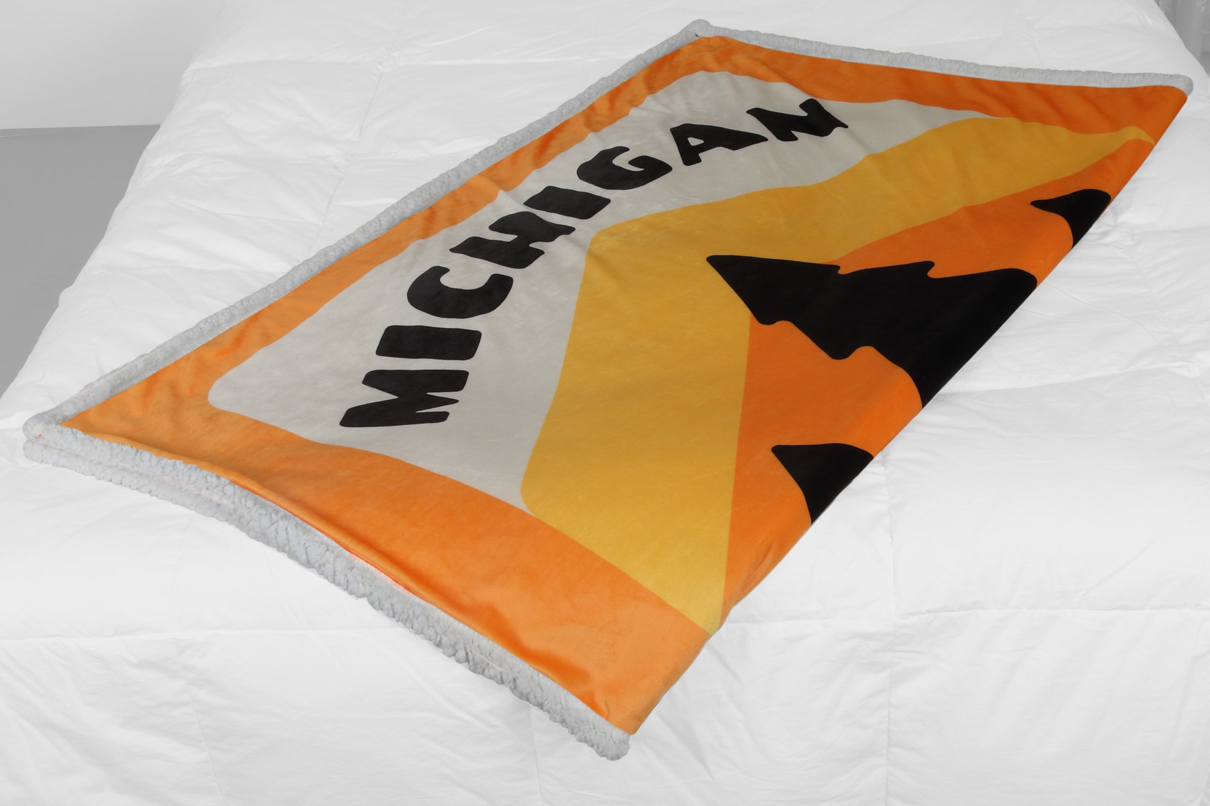 Michigan Pines Sherpa Blanket