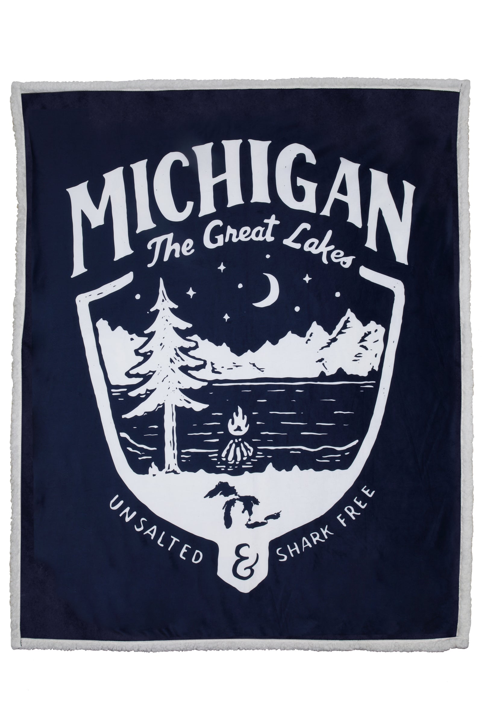 Michigan Shield Sherpa Blanket