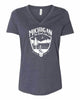 Ladies Relaxed V - neck Michigan Shield T-shirt - Heather Navy - Detroit Shirt CompanyDetroit Shirt CompanyT-Shirts (Apparel)