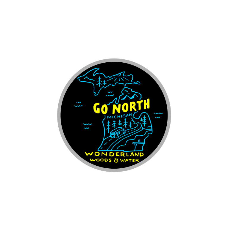 Sticker - Michigan Go North Circle - Detroit Shirt CompanyDetroit Shirt CompanyStickers (Accessories)