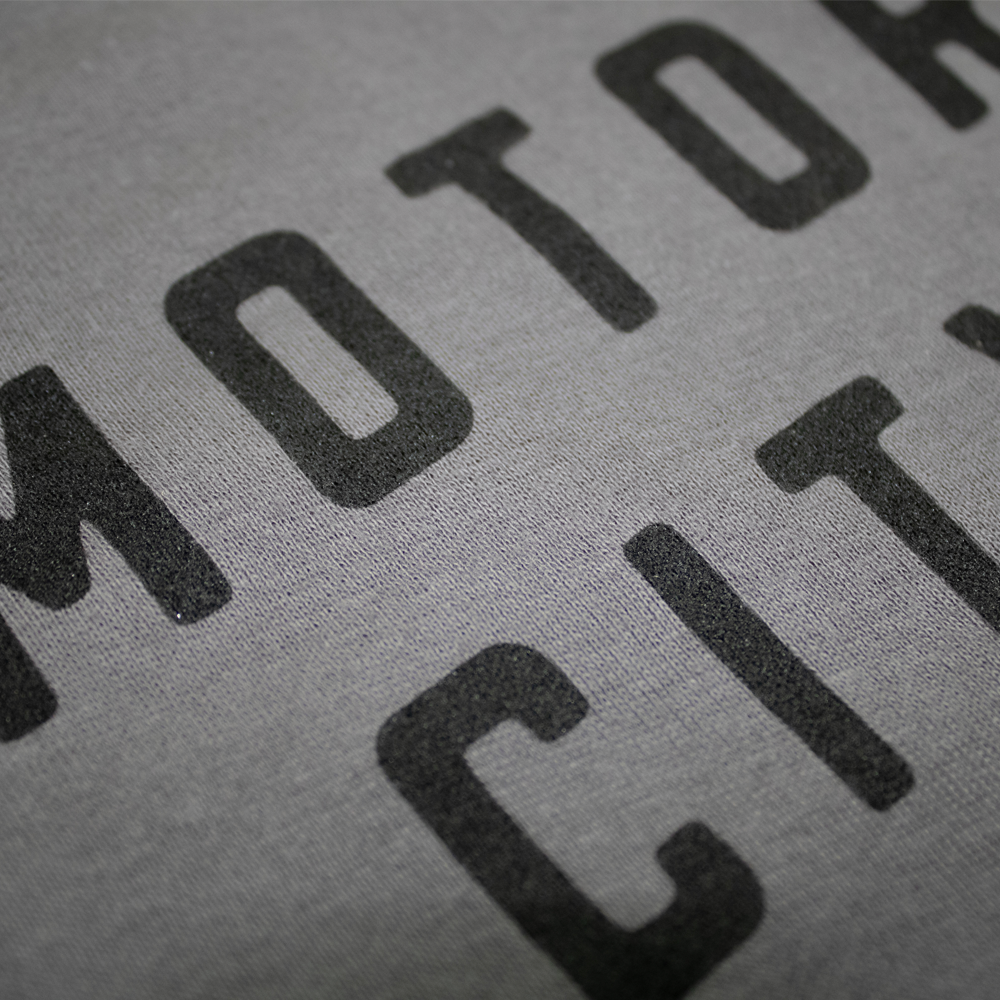 Baby Onesie - Detroit Motor City Block - Slate Grey