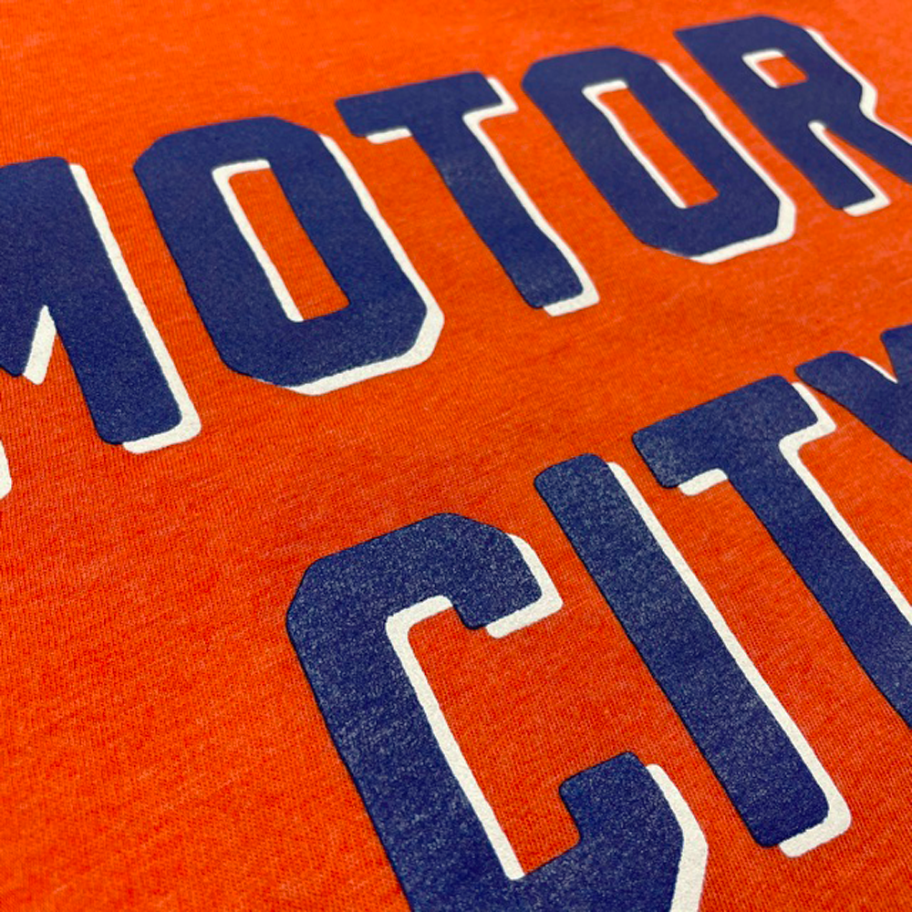 Mens T-Shirt Detroit MOTOR CITY (Deep Heather Orange)