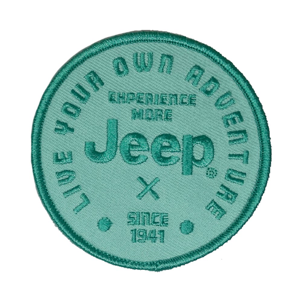 Patch - Jeep Live Your Adventure - Teal - Detroit Shirt CompanyFCA - JeepPatches (Accessories)