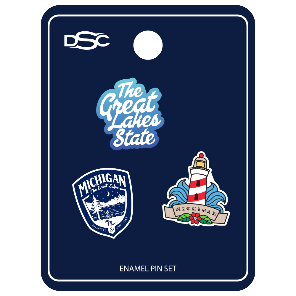 Enamel Pin Set - Michigan Lakes