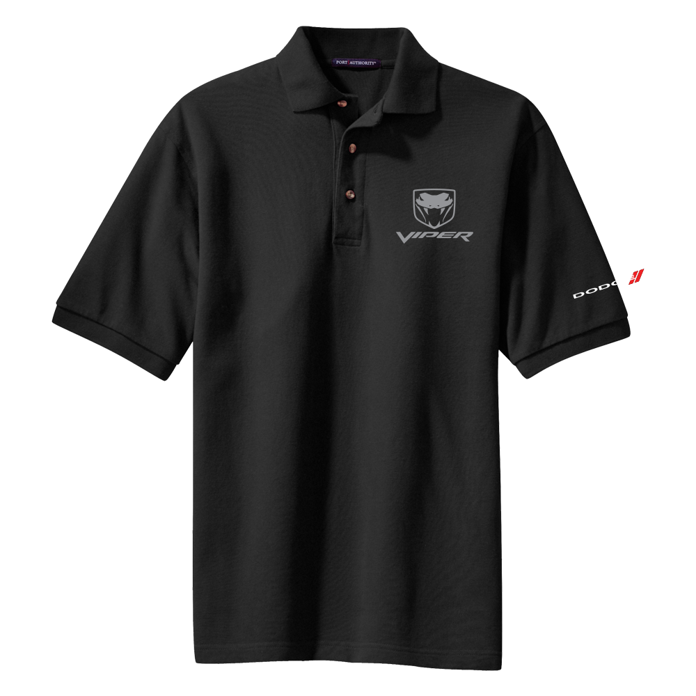 Mens Dodge Viper Fangs Polo Shirt - Black