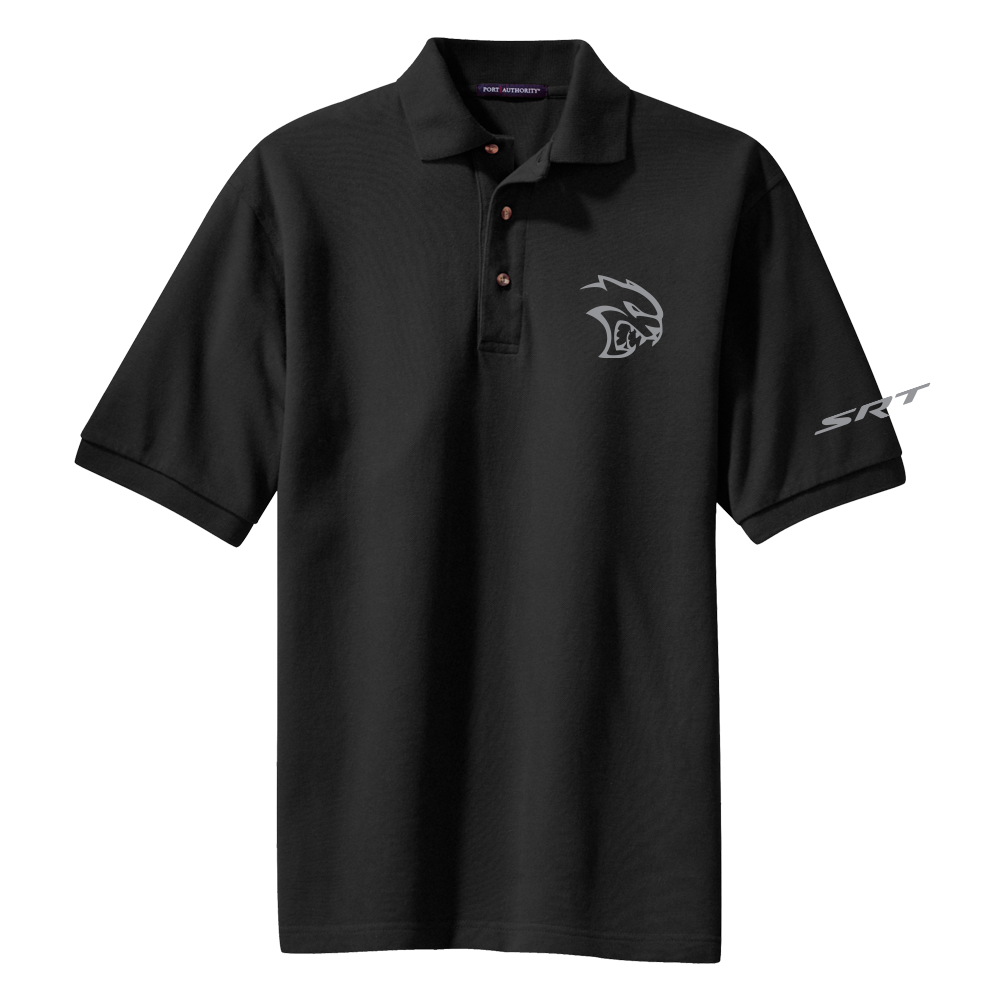 Mens Dodge SRT Hellcat Polo Shirt - Black