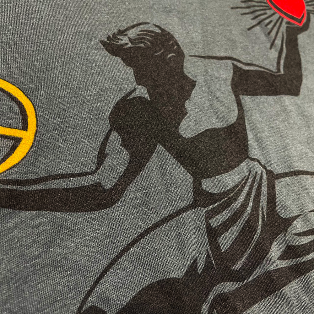 Mens T-Shirt Peace Love Detroit - Charcoal