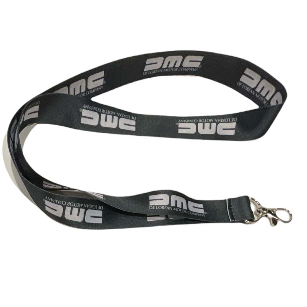 Lanyard - DeLorean DMC logo - Black - Detroit Shirt CompanyDSC - DeLoreanLanyard