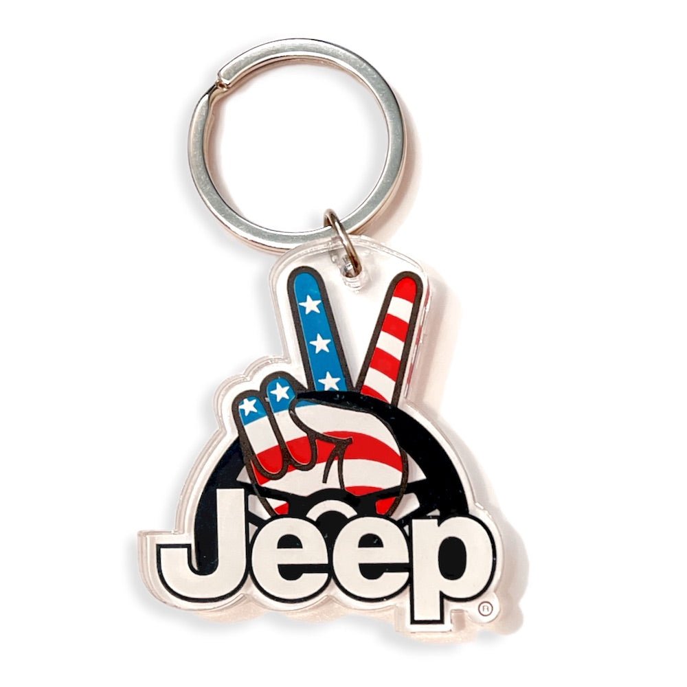 Keychain - Jeep Wave USA (Acrylic) - Detroit Shirt CompanyFCA - JeepKeychain