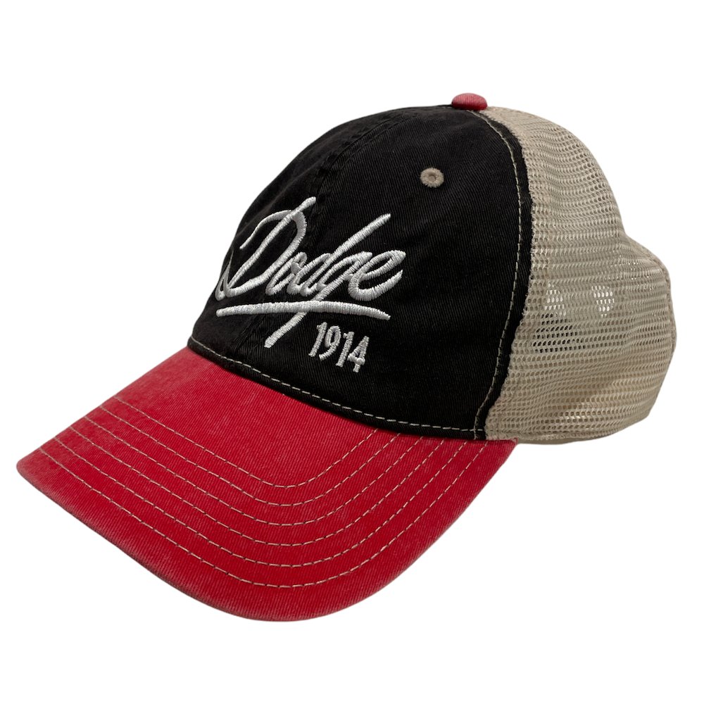 Hat - Dodge 1914 SnapBack - Black/Red/Stone - Detroit Shirt CompanyFCA - DodgeHats (Apparel)