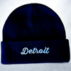 Hat - Detroit Thirsty Script Flip Knit - Navy
