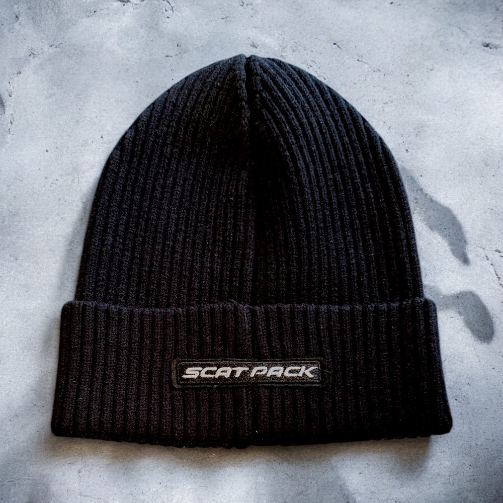 Hat - Dodge Scat Pack Flip Knit Patch - Black