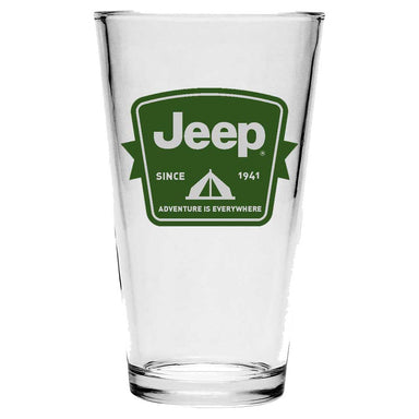 Pint Glass - Jeep Tent Badge - Detroit Shirt CompanyFCA - JeepDrinkware (Accessories)