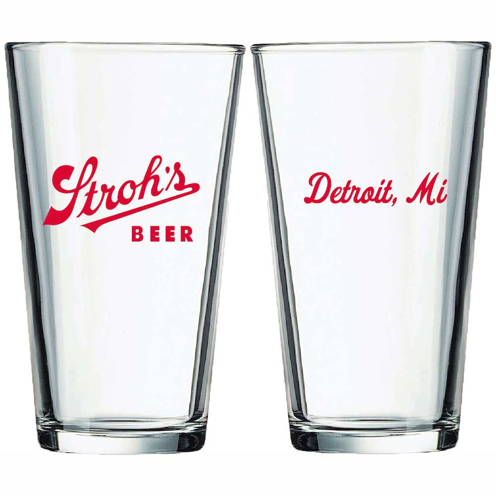 Pint Glass - Stroh's Script - Detroit Shirt CompanyDSC - Stroh'sDrinkware (Accessories)