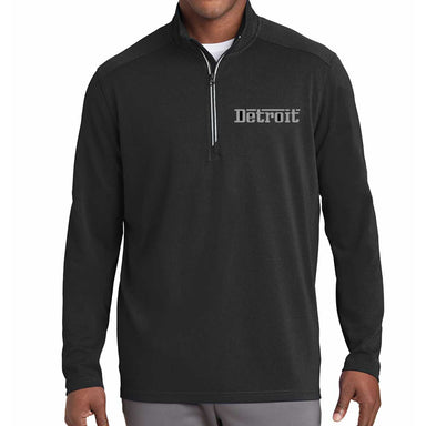 Mens Detroit Grigio 1/4 Zip (Black) - Detroit Shirt CompanyDetroit Shirt CompanySweatshirts (Apparel)