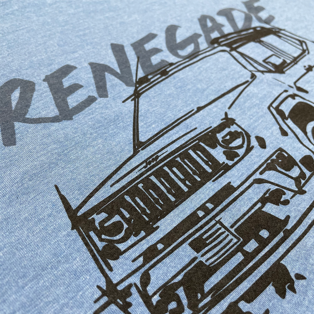 Mens T-Shirt Jeep® Renegade - LDD Series - Triblend Lake Blue