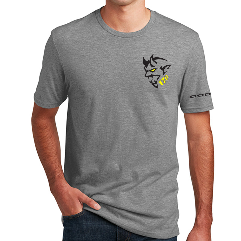 Mens - Dodge Demon 170 Illustrated T-shirt - Triblend Grey