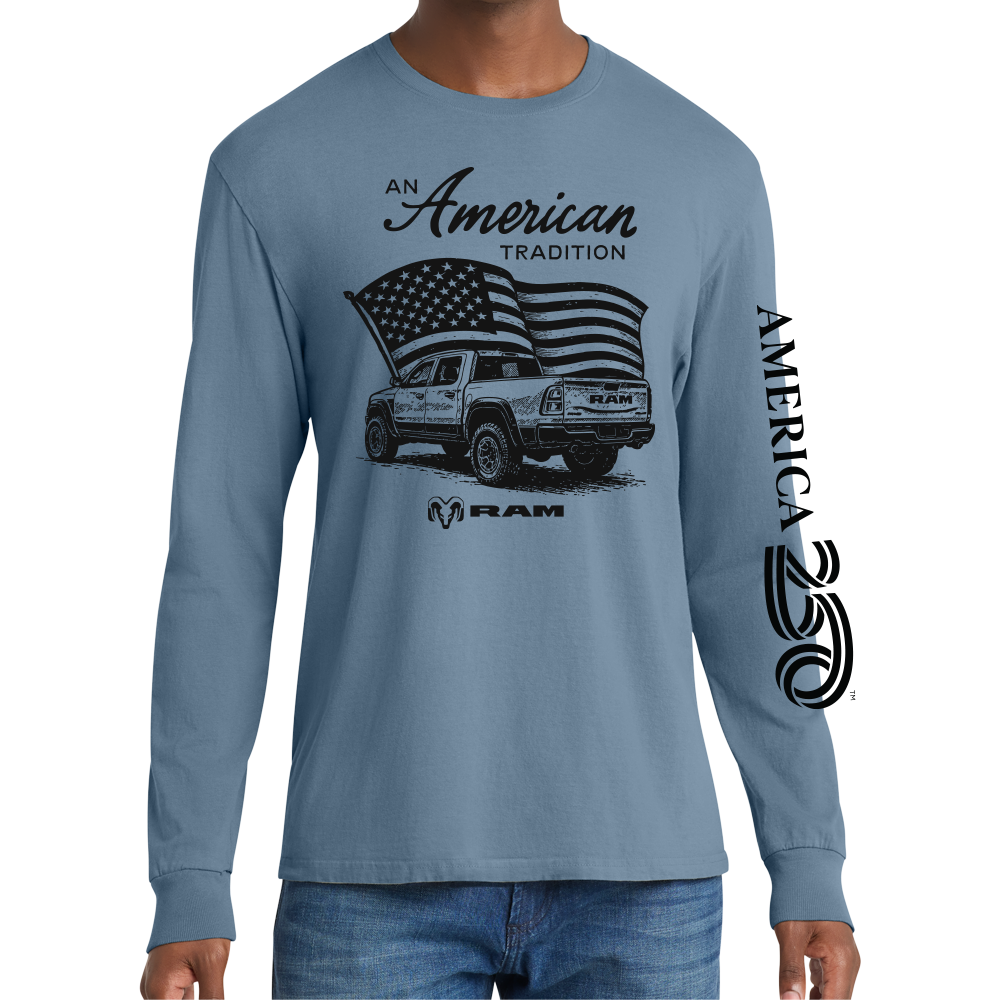 Mens Long Sleeve Shirt - A250 Ram An American Tradition