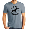 Mens Ford Bronco Circle - Flint Blue Heather - Detroit Shirt CompanyDSC - FordT-Shirts (Apparel)