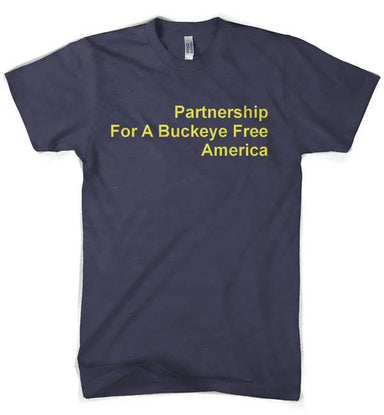 Mens Partnership For A Buckeye Free America T-Shirt (Navy) - Detroit Shirt CompanyDetroit Shirt CompanyT-Shirts (Apparel)