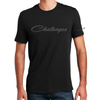 Mens T-Shirt Dodge Challenger Script Blackout
