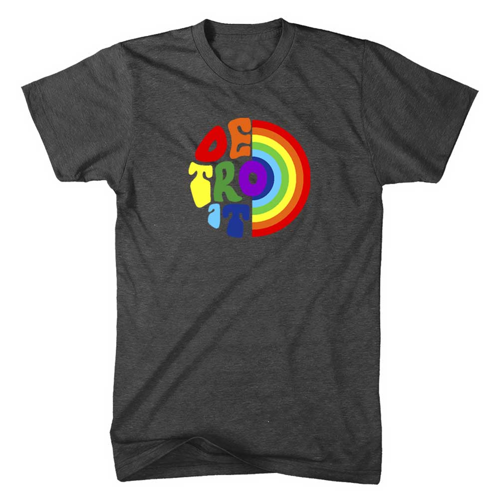 Unisex/Mens Detroit Rainbow T-shirt (Heather Black) - Detroit Shirt CompanyDetroit Shirt CompanyT-Shirts (Apparel)