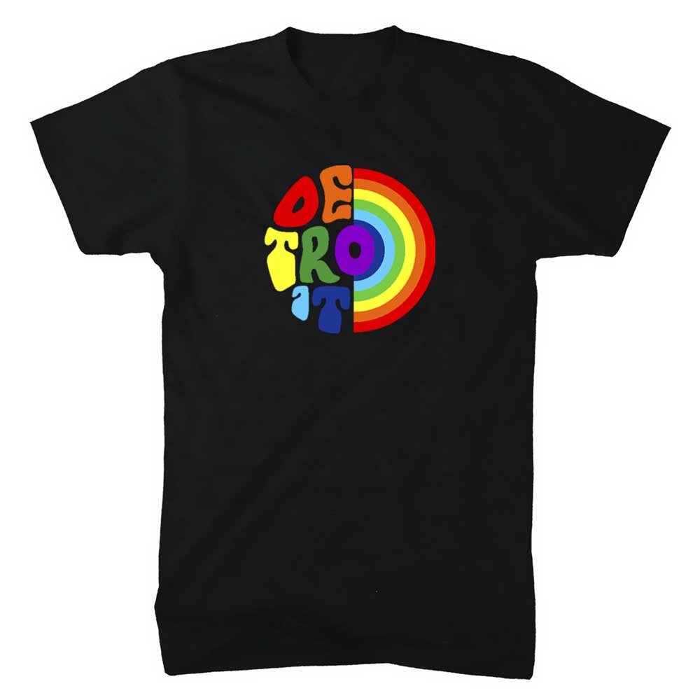 Unisex/Mens Detroit Rainbow T-shirt (Black) - Detroit Shirt CompanyDetroit Shirt CompanyT-Shirts (Apparel)