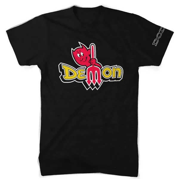 Mens Dodge Demon Vintage T-shirt (Black) - Detroit Shirt CompanyFCA - DodgeT-Shirts (Apparel)