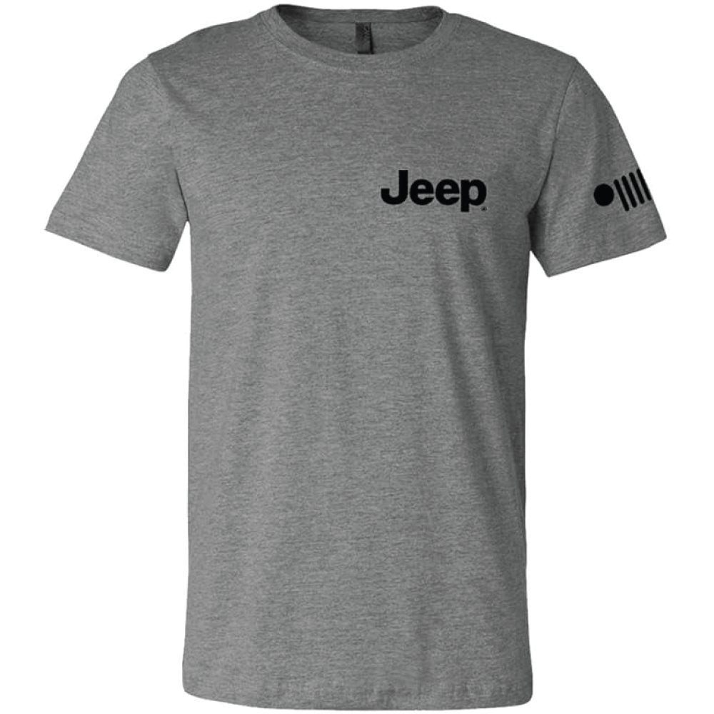 Mens Jeep® Wrangler Burst T-Shirt - Triblend Grey - Detroit Shirt CompanyFCA - JeepT-Shirts (Apparel)