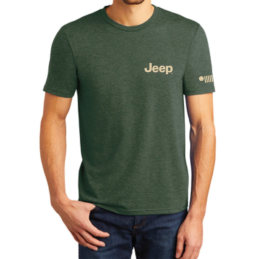 Mens Jeep® For All Life's Adventures T-Shirt - Heather Forest Green - Detroit Shirt CompanyFCA - JeepT-Shirts (Apparel)