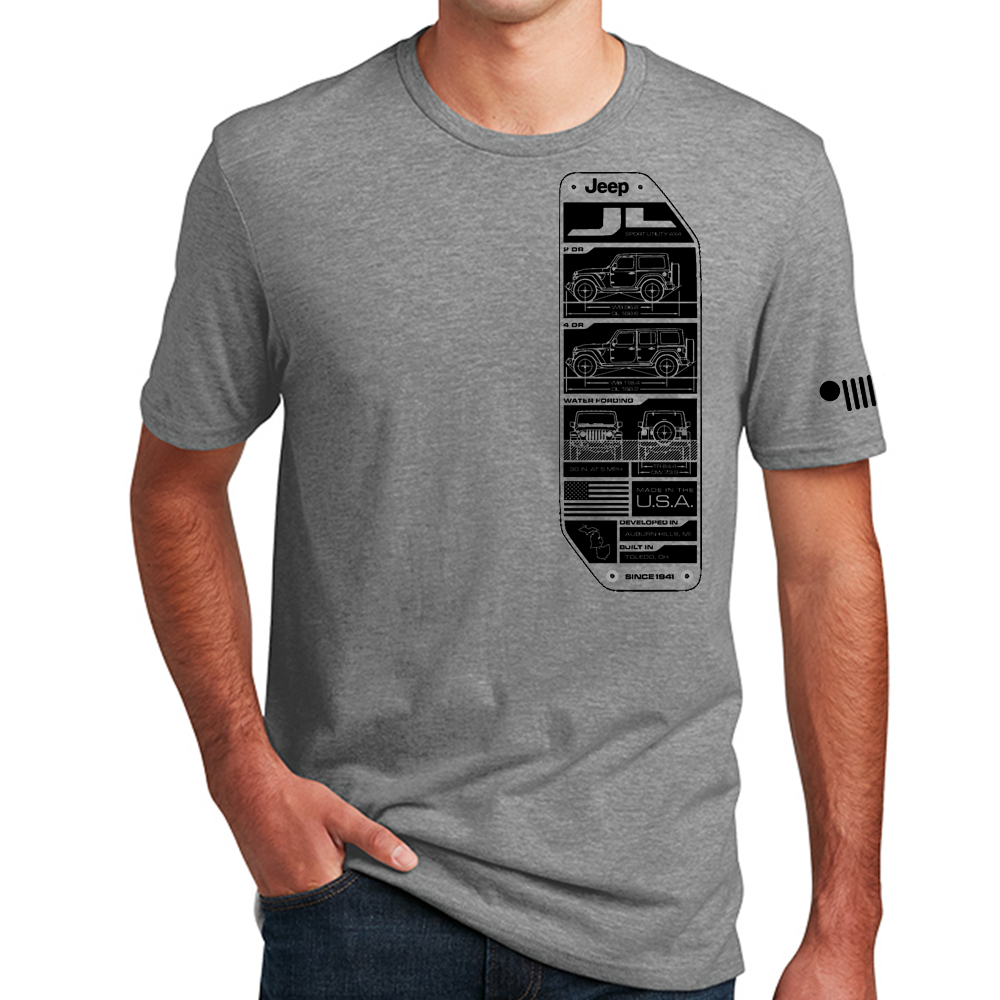 Mens T-Shirt - Jeep® Wrangler JL Spec Plate