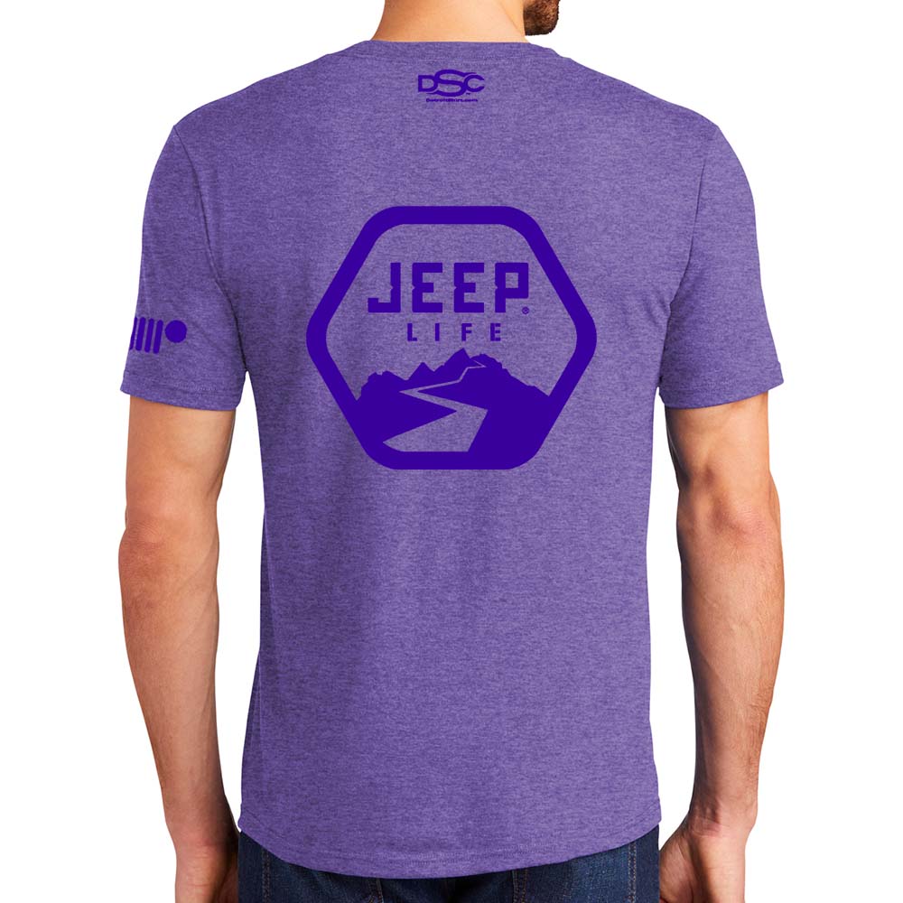 Mens Jeep® Life Purple Tone Triblend T-Shirt - Detroit Shirt CompanyFCA - JeepT-Shirts (Apparel)