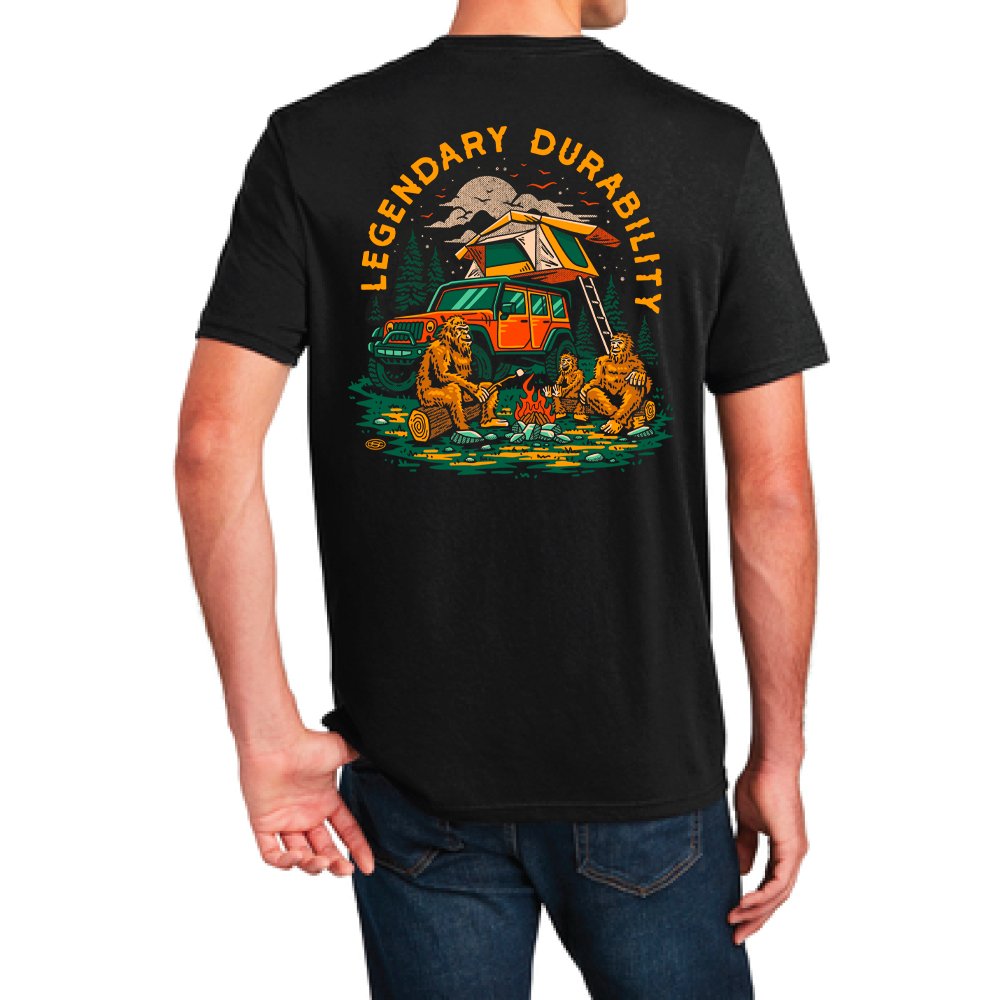 Mens Jeep® Sasquatch T-Shirt - Black - Detroit Shirt CompanyFCA - JeepT-Shirts (Apparel)