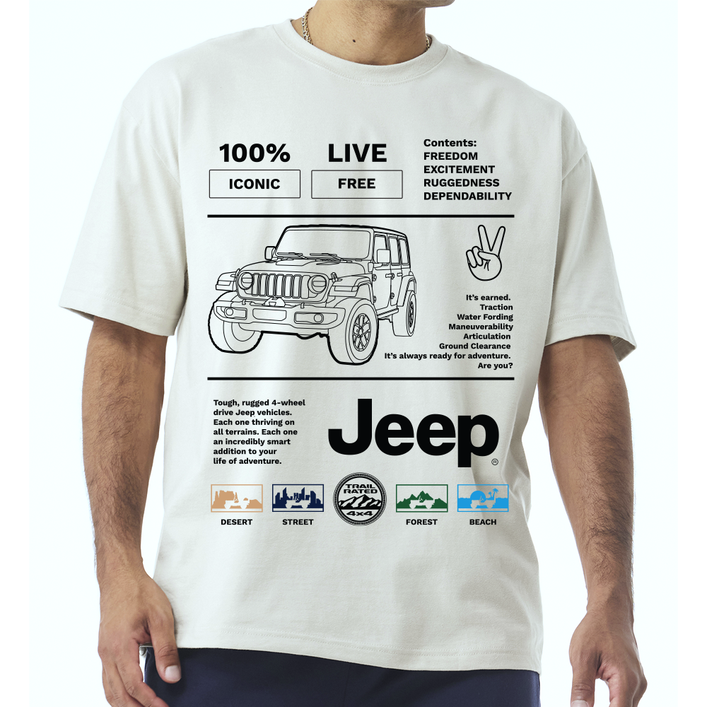 Mens T-Shirt Jeep® Wrangler Live Free