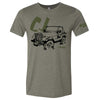 Mens Jeep® CJ - LDD Series - Triblend Military Green T-Shirt - Detroit Shirt CompanyFCA - JeepT-Shirts (Apparel)