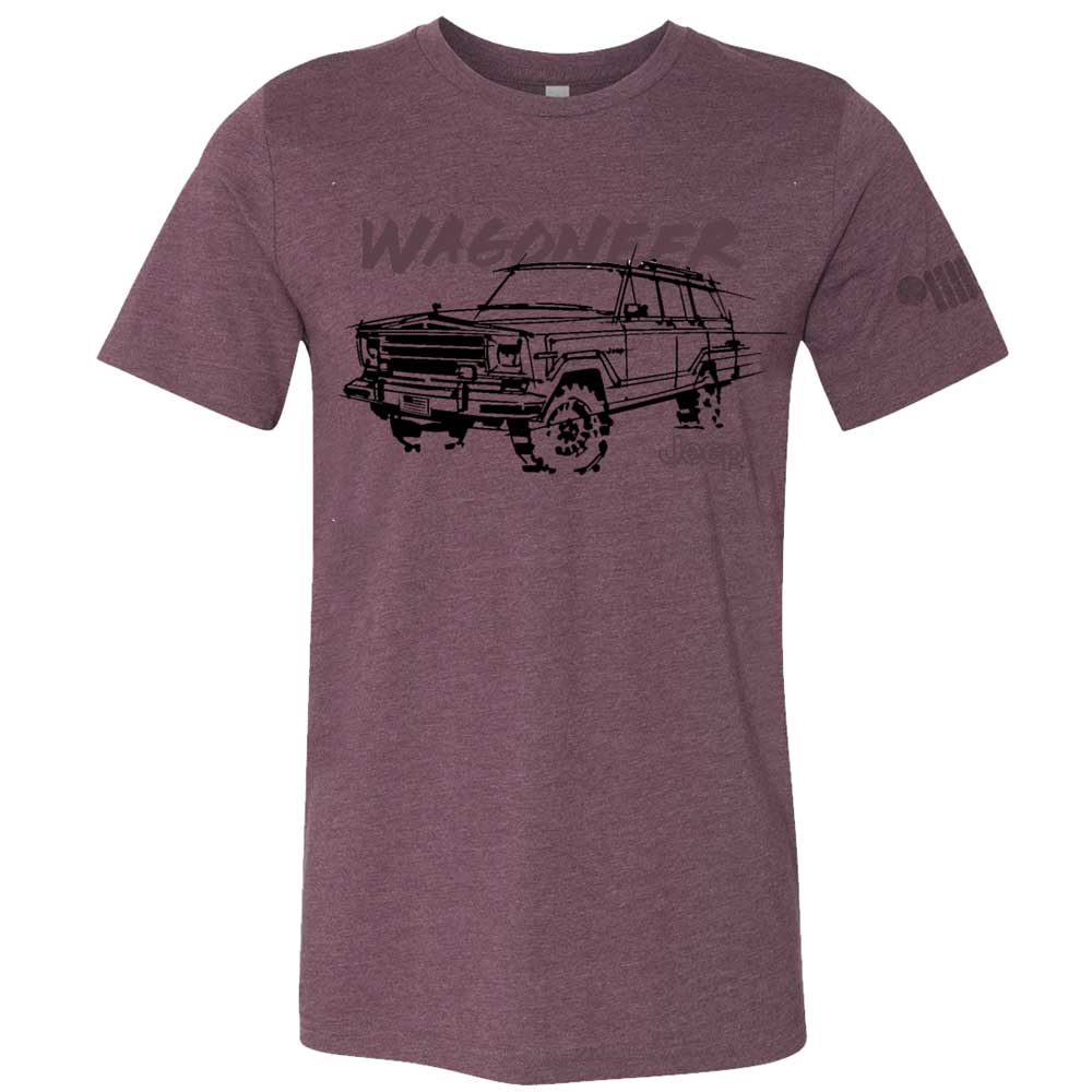 Mens Jeep® Wagoneer - LDD Series - Triblend Burgundy T-Shirt - Detroit Shirt CompanyFCA - JeepT-Shirts (Apparel)