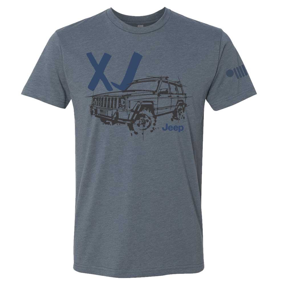 Mens Jeep® Cherokee XJ - LDD Series - Triblend Indigo T-Shirt - Detroit Shirt CompanyFCA - JeepT-Shirts (Apparel)