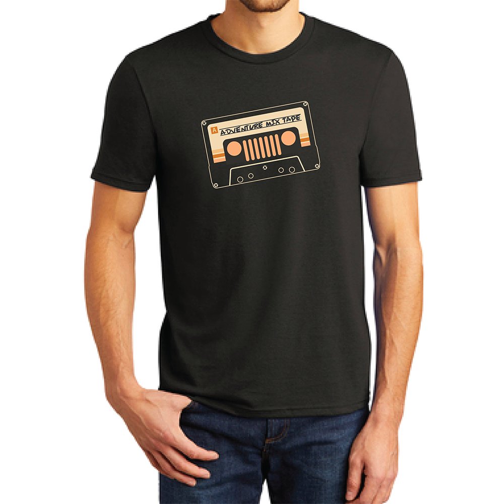 Mens Jeep® Adventure Mixtape T-Shirt - Black - Detroit Shirt CompanyFCA - JeepT-Shirts (Apparel)